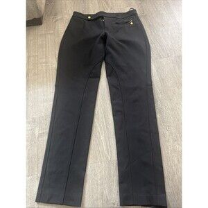 Pink Tartan Black Equestrian Riding Pants Size 8 Gold Zipper Pockets